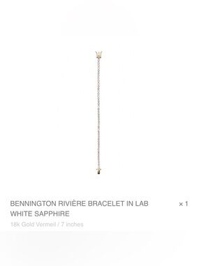 DORSEY BENNINGTON RIVIÈRE BRACELET 7IN